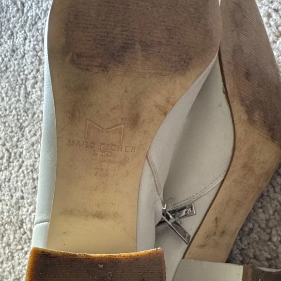 Marc Fisher Cream Ankle Boots - Picture 4 of 4